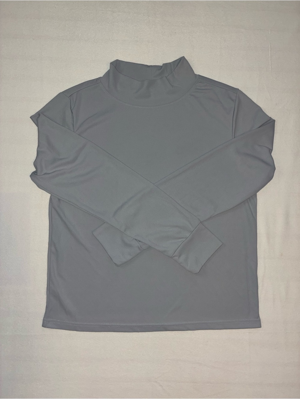 just be Light Gray Mock Neck Long-Sleeve Top - Picture 2 of 4